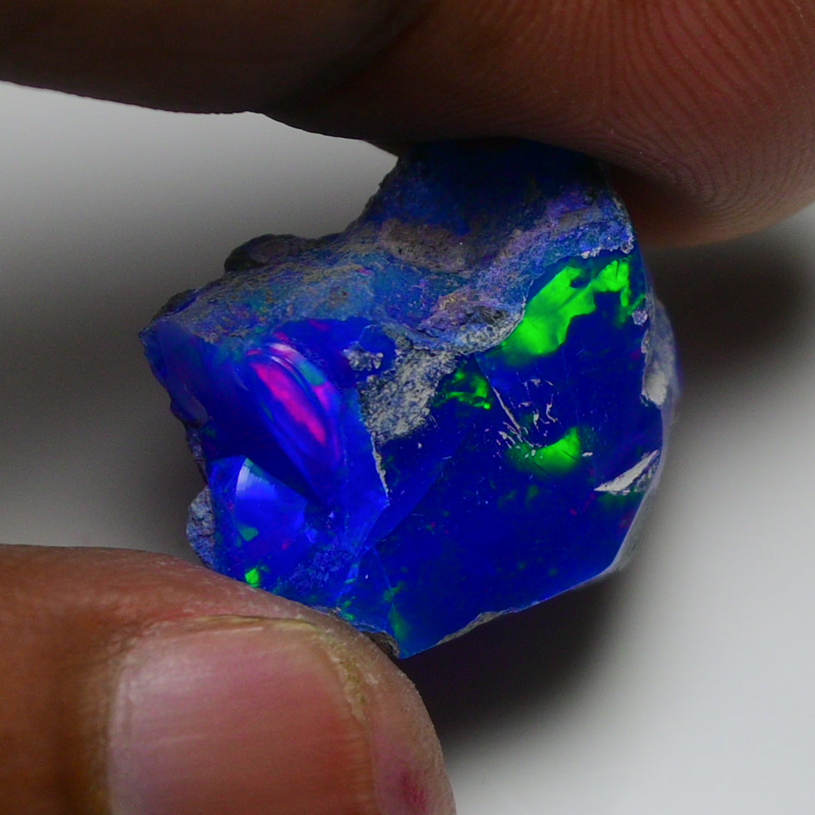 Rare Blue Opal 13.75 Carats | Natural Blue Ethiopian Opal Rough - Ready for Cutting & Jewelry!