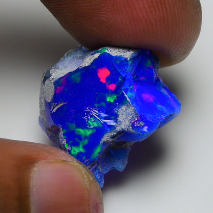 Rare Blue Opal 13.75 Carats | Natural Blue Ethiopian Opal Rough - Ready for Cutting & Jewelry!