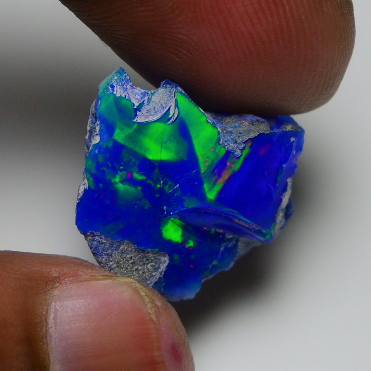 Rare Blue Opal 13.75 Carats | Natural Blue Ethiopian Opal Rough - Ready for Cutting & Jewelry!