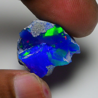 Rare Blue Opal 13.75 Carats | Natural Blue Ethiopian Opal Rough - Ready for Cutting & Jewelry!