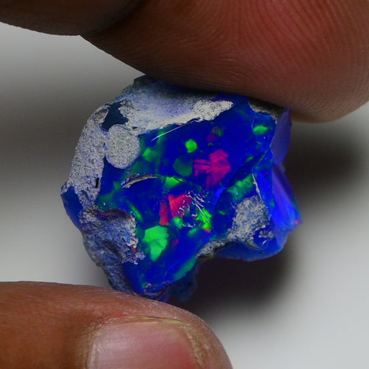 Rare Blue Opal 13.75 Carats | Natural Blue Ethiopian Opal Rough - Ready for Cutting & Jewelry!