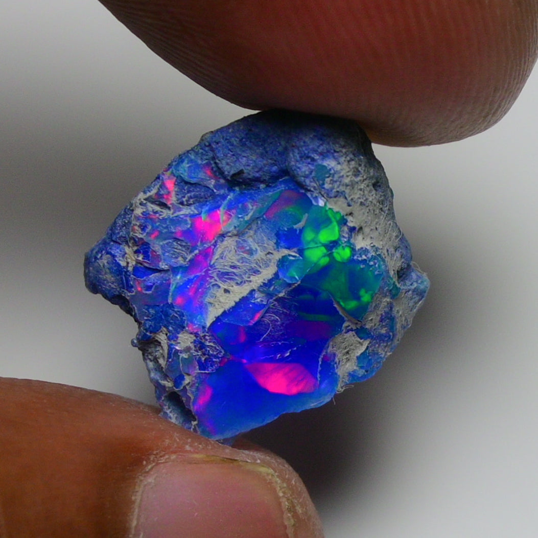Rare Blue Opal 8.55 Carats | Natural Blue Ethiopian Opal Rough - Ready for Cutting & Jewelry!