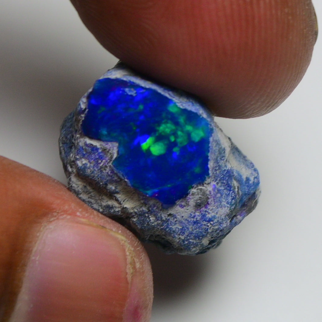 Rare Blue Opal 14.20 Carats | Natural Blue Ethiopian Opal Rough - Ready for Cutting & Jewelry!