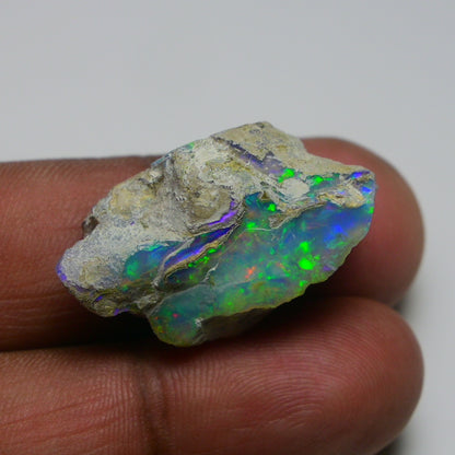 Rare White Opal 25.70 Carats | Natural White Ethiopian Opal Rough - Ready for Cutting & Jewelry!
