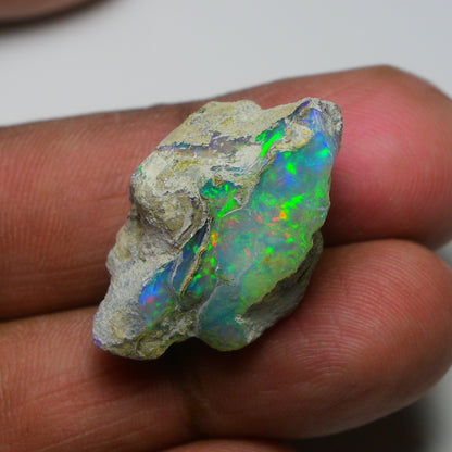 Rare White Opal 25.70 Carats | Natural White Ethiopian Opal Rough - Ready for Cutting & Jewelry!
