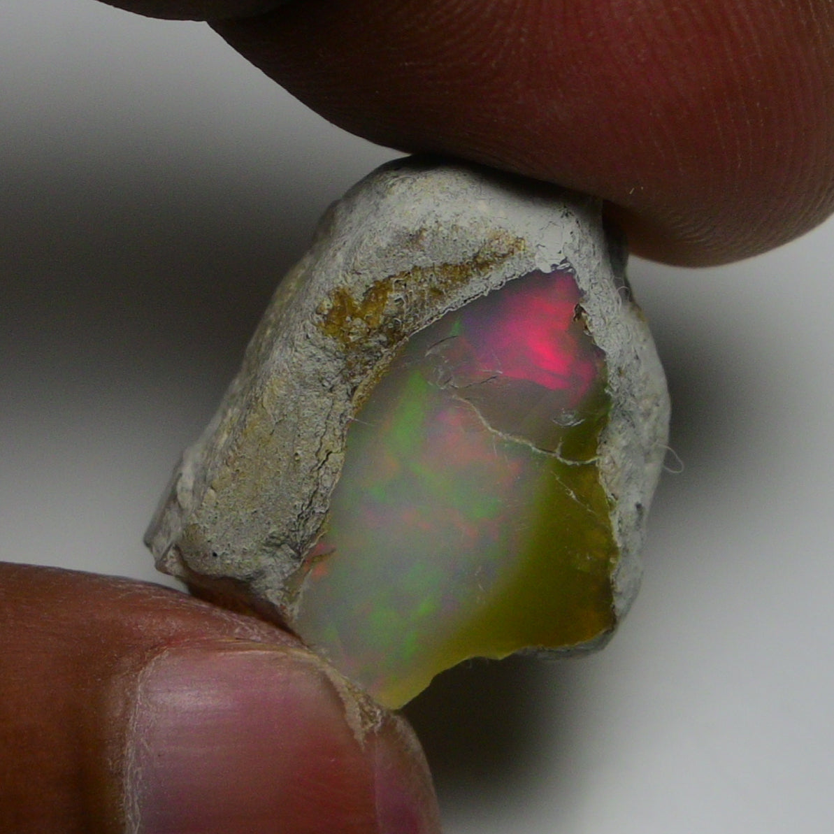 Rare White Opal 18.95 Carats | Natural White Ethiopian Opal Rough - Ready for Cutting & Jewelry!