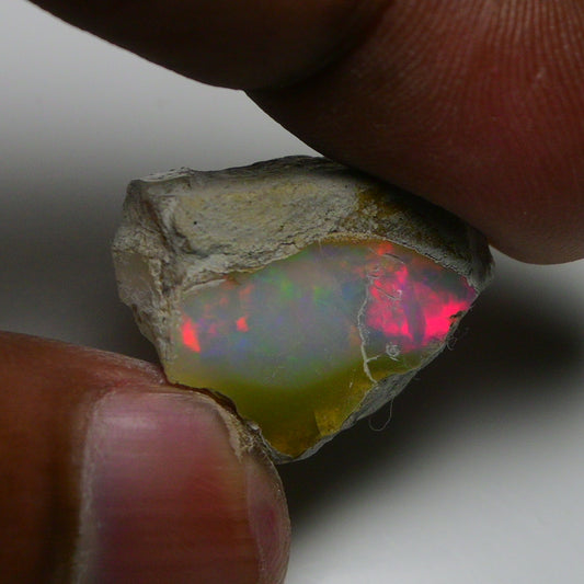 Rare White Opal 18.95 Carats | Natural White Ethiopian Opal Rough - Ready for Cutting & Jewelry!