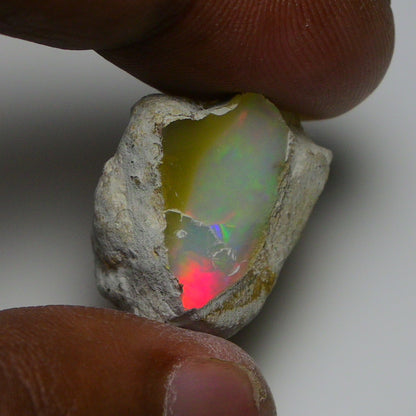 Rare White Opal 18.95 Carats | Natural White Ethiopian Opal Rough - Ready for Cutting & Jewelry!