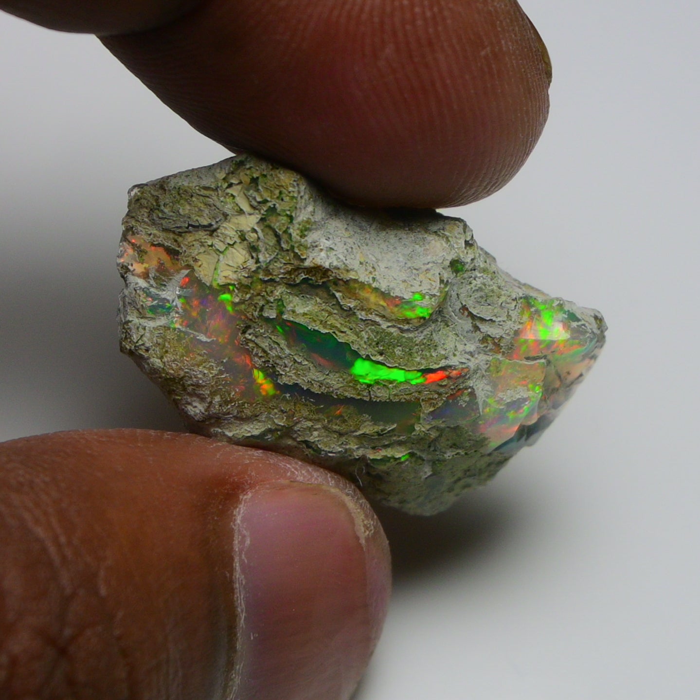 Rare White Opal 17.75 Carats | Natural White Ethiopian Opal Rough - Ready for Cutting & Jewelry!