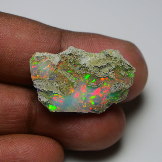 Rare White Opal 17.75 Carats | Natural White Ethiopian Opal Rough - Ready for Cutting & Jewelry!