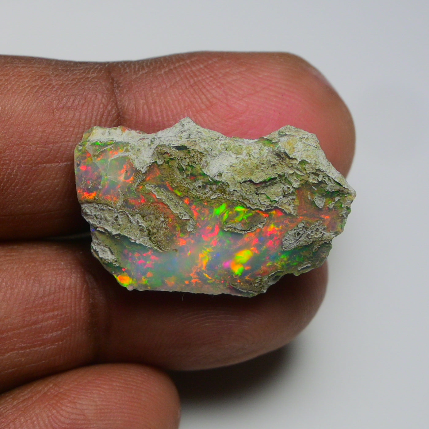 Rare White Opal 17.75 Carats | Natural White Ethiopian Opal Rough - Ready for Cutting & Jewelry!