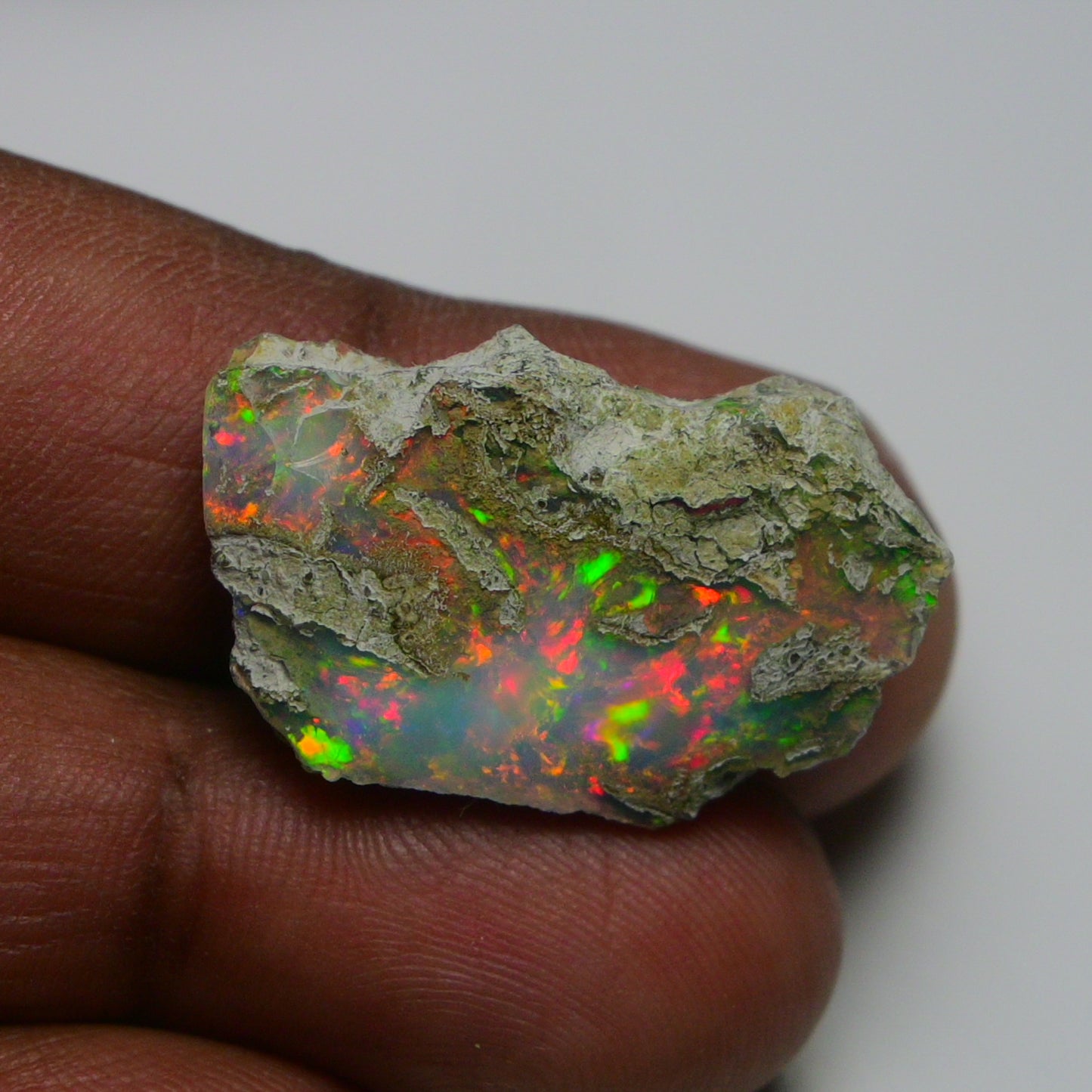 Rare White Opal 17.75 Carats | Natural White Ethiopian Opal Rough - Ready for Cutting & Jewelry!