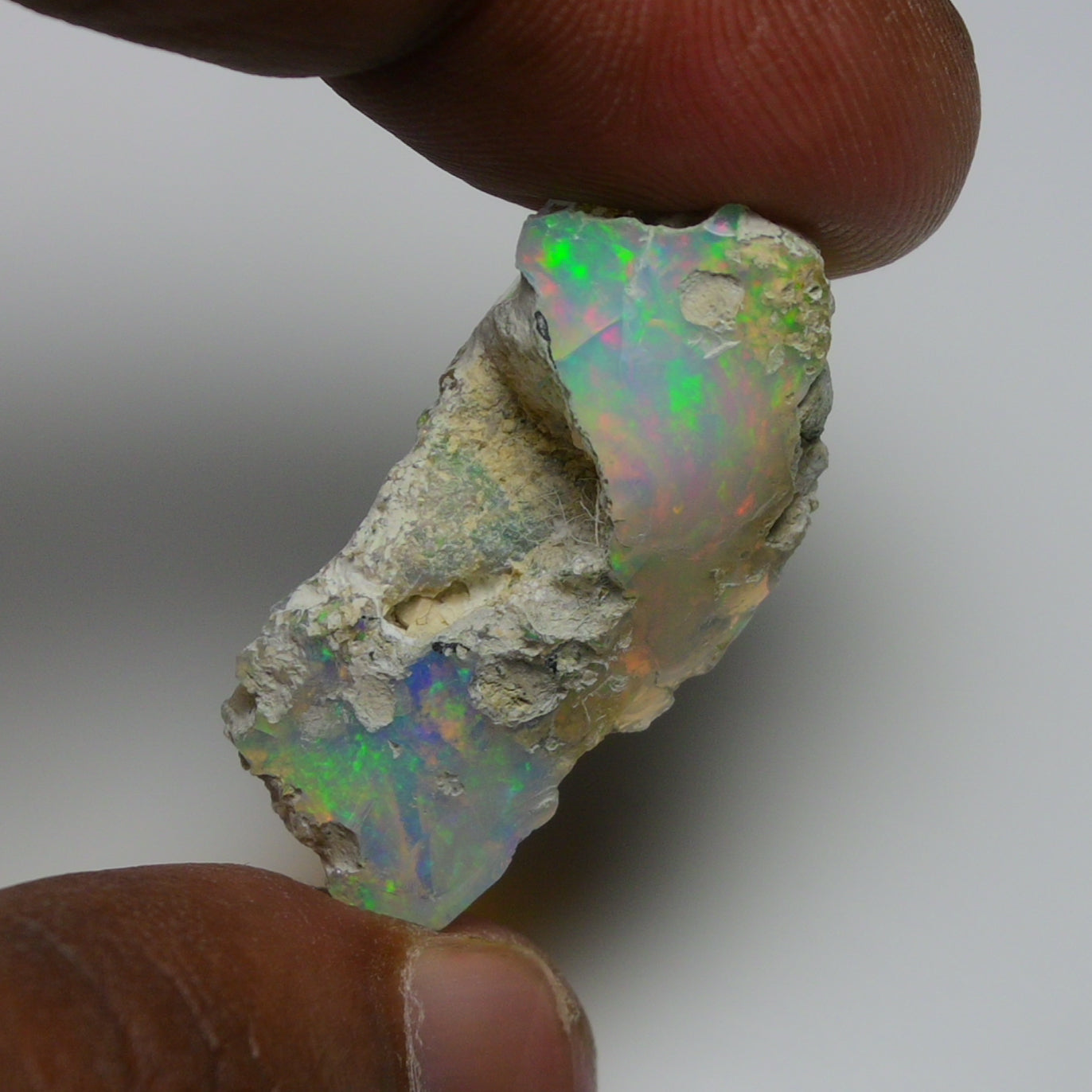 Rare White Opal 18.75 Carats | Natural White Ethiopian Opal Rough - Ready for Cutting & Jewelry!