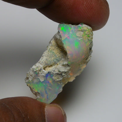 Rare White Opal 18.75 Carats | Natural White Ethiopian Opal Rough - Ready for Cutting & Jewelry!