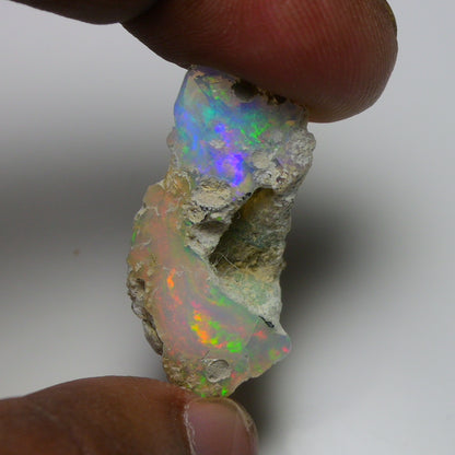 Rare White Opal 18.75 Carats | Natural White Ethiopian Opal Rough - Ready for Cutting & Jewelry!