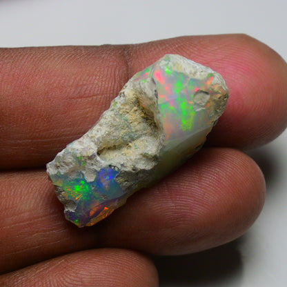 Rare White Opal 18.75 Carats | Natural White Ethiopian Opal Rough - Ready for Cutting & Jewelry!