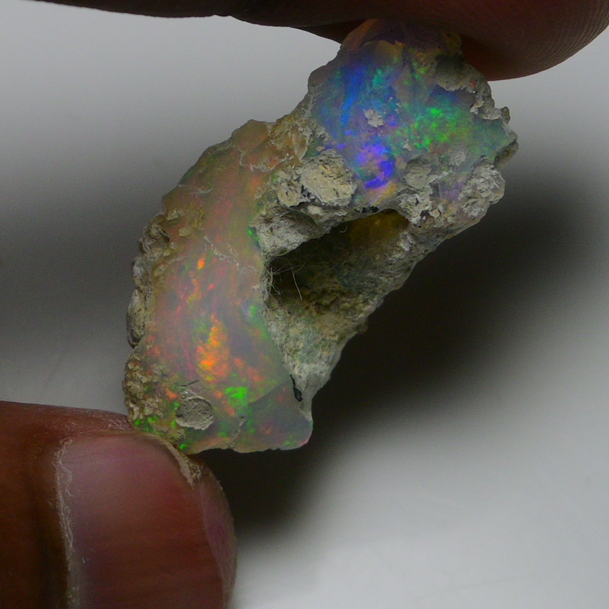 Rare White Opal 18.75 Carats | Natural White Ethiopian Opal Rough - Ready for Cutting & Jewelry!