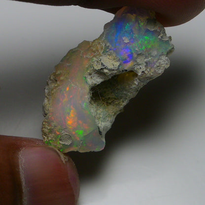 Rare White Opal 18.75 Carats | Natural White Ethiopian Opal Rough - Ready for Cutting & Jewelry!