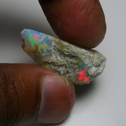 Rare White Opal 18.75 Carats | Natural White Ethiopian Opal Rough - Ready for Cutting & Jewelry!