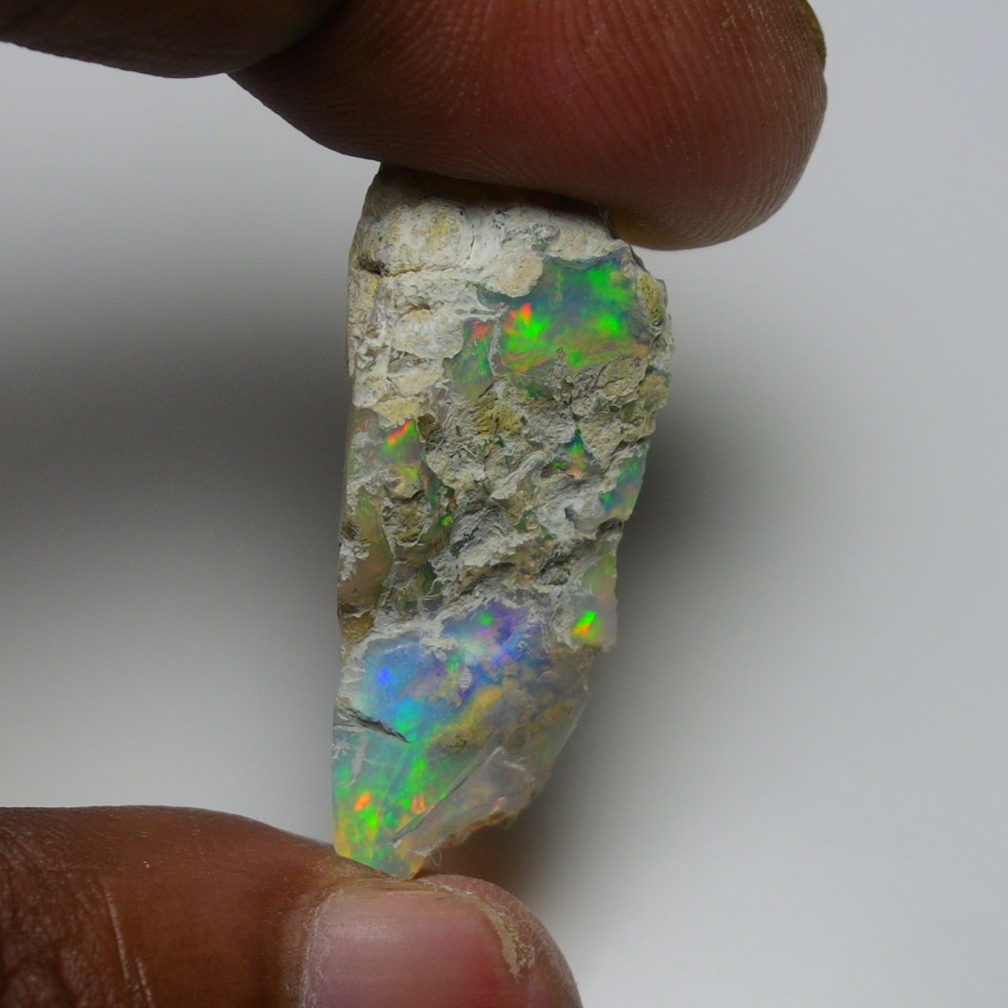 Rare White Opal 18.75 Carats | Natural White Ethiopian Opal Rough - Ready for Cutting & Jewelry!