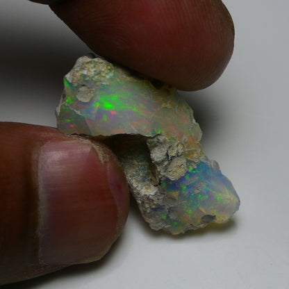 Rare White Opal 18.75 Carats | Natural White Ethiopian Opal Rough - Ready for Cutting & Jewelry!