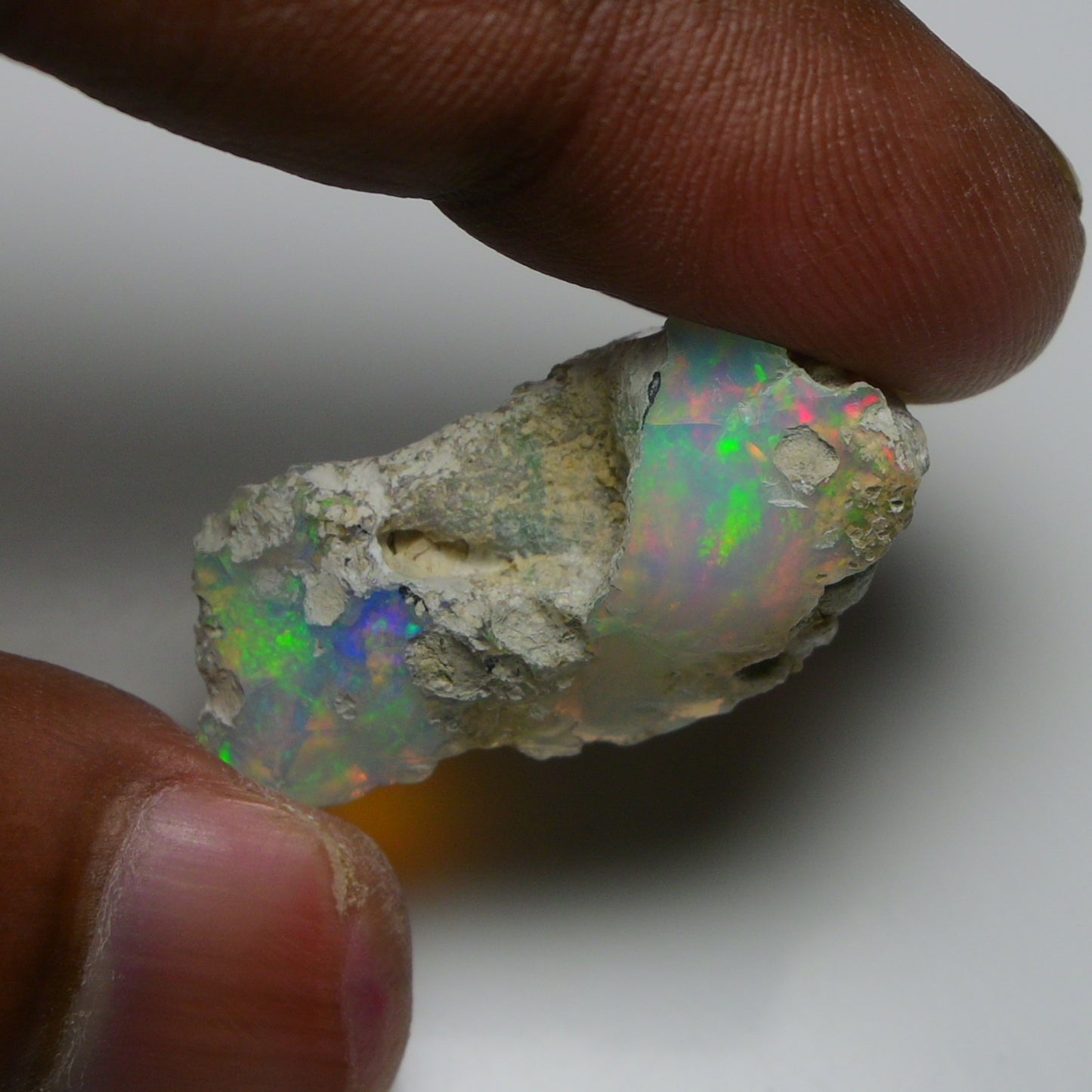 Rare White Opal 18.75 Carats | Natural White Ethiopian Opal Rough - Ready for Cutting & Jewelry!