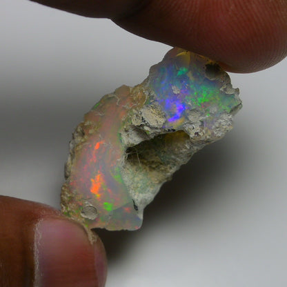 Rare White Opal 18.75 Carats | Natural White Ethiopian Opal Rough - Ready for Cutting & Jewelry!