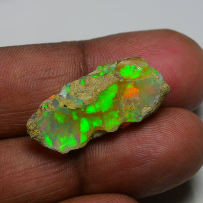 Rare White Opal 15.70 Carats | Natural White Ethiopian Opal Rough - Ready for Cutting & Jewelry!