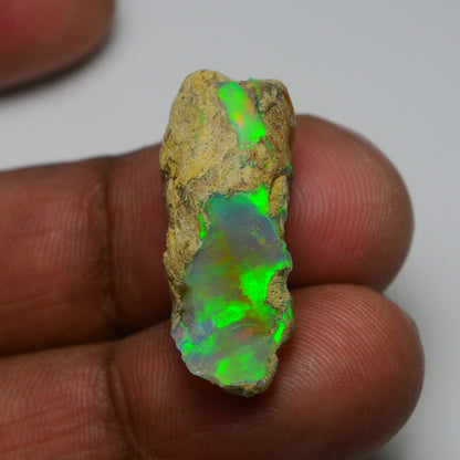 Rare White Opal 15.70 Carats | Natural White Ethiopian Opal Rough - Ready for Cutting & Jewelry!