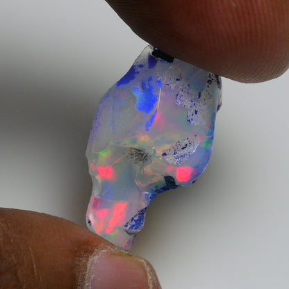 Rare Black Opal 13.10 Carats | Natural Black Ethiopian Opal Rough - Ready for Cutting & Jewelry!