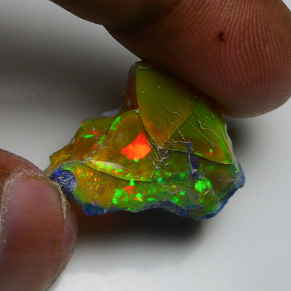 Rare Black Opal 20.80 Carats | Natural Black Ethiopian Opal Rough - Ready for Cutting & Jewelry!