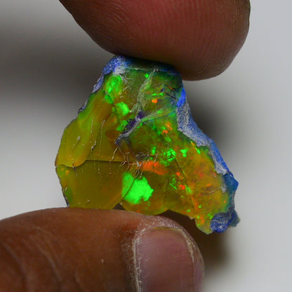 Rare Black Opal 20.80 Carats | Natural Black Ethiopian Opal Rough - Ready for Cutting & Jewelry!