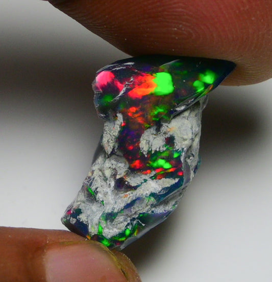 Black Opal 10.00 Carats | Natural Black Ethiopian Opal Rough - Ready for Cutting & Jewelry!