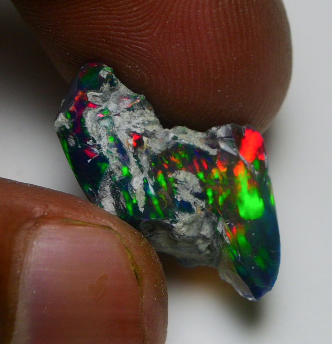 Black Opal 10.00 Carats | Natural Black Ethiopian Opal Rough - Ready for Cutting & Jewelry!