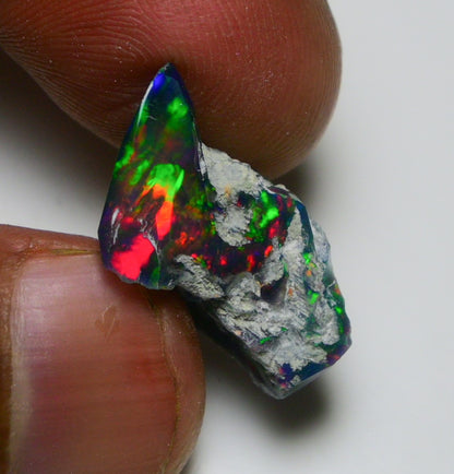Black Opal 10.00 Carats | Natural Black Ethiopian Opal Rough - Ready for Cutting & Jewelry!