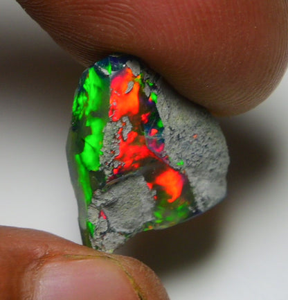 Black Opal 10.20 Carats | Natural Black Ethiopian Opal Rough - Ready for Cutting & Jewelry!