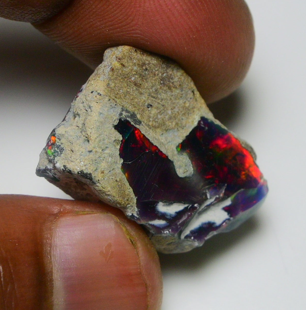 Black Opal 26.20 Carats | Natural Black Ethiopian Opal Rough - Ready for Cutting & Jewelry!