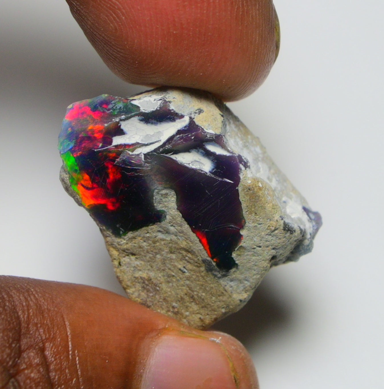 Black Opal 26.20 Carats | Natural Black Ethiopian Opal Rough - Ready for Cutting & Jewelry!