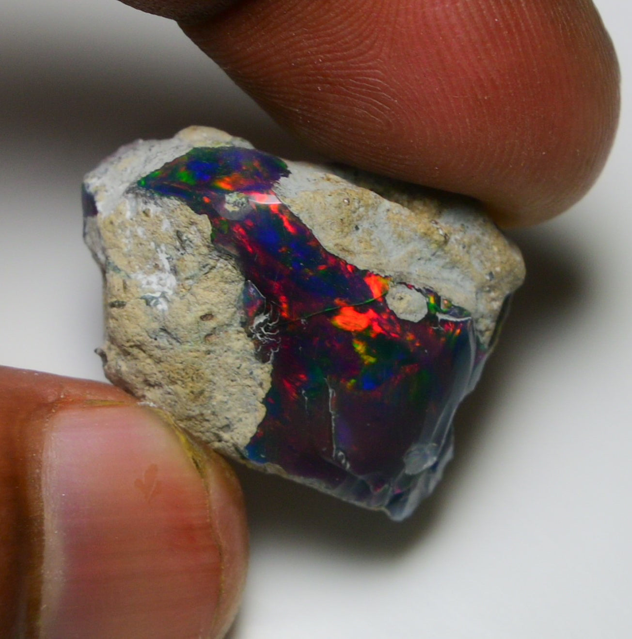 Black Opal 26.20 Carats | Natural Black Ethiopian Opal Rough - Ready for Cutting & Jewelry!
