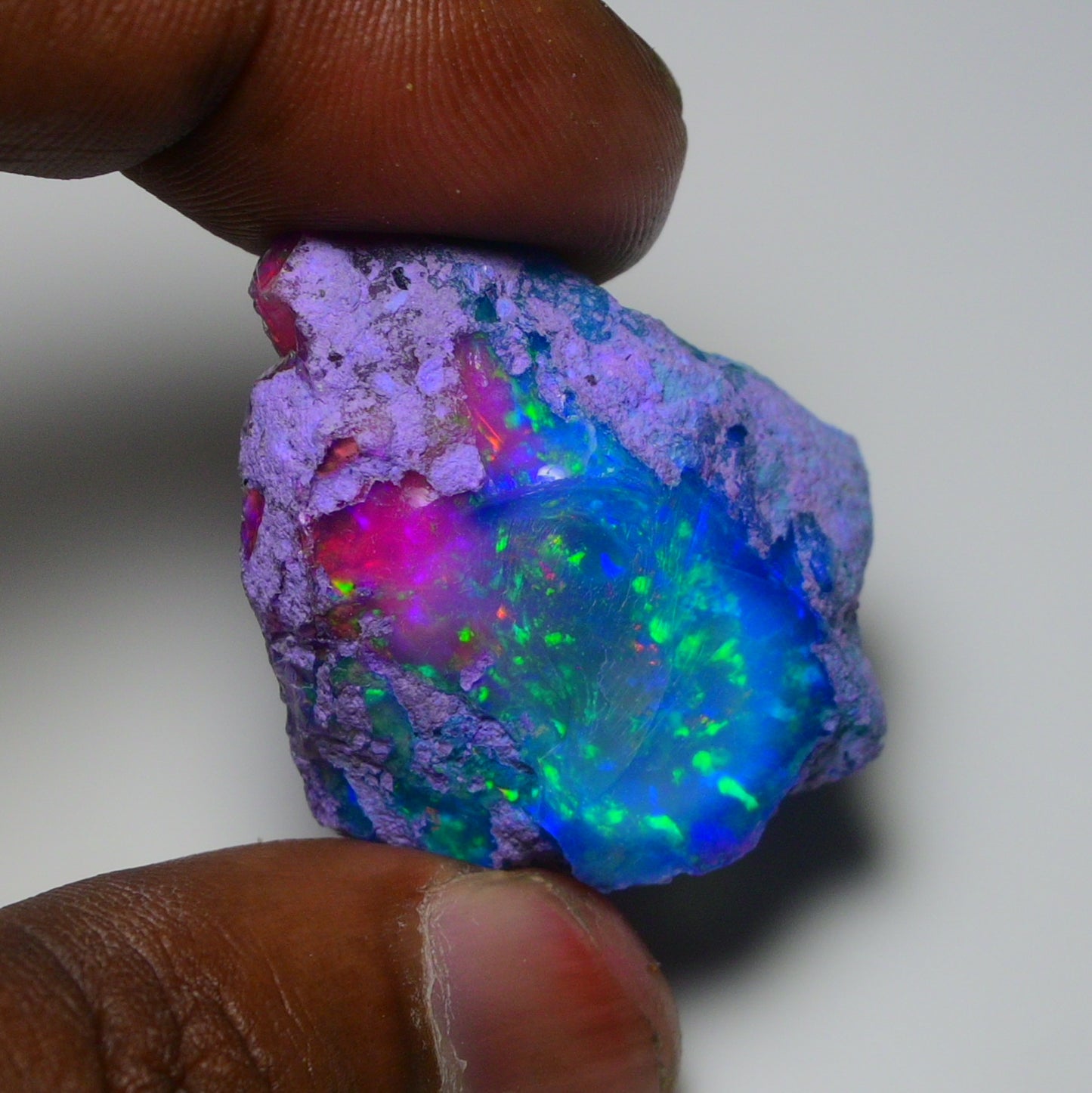 Very Rare Bi-Color Opal Rough 46.05 Cts Natural Ethiopian Opal Raw Jewelry Grade