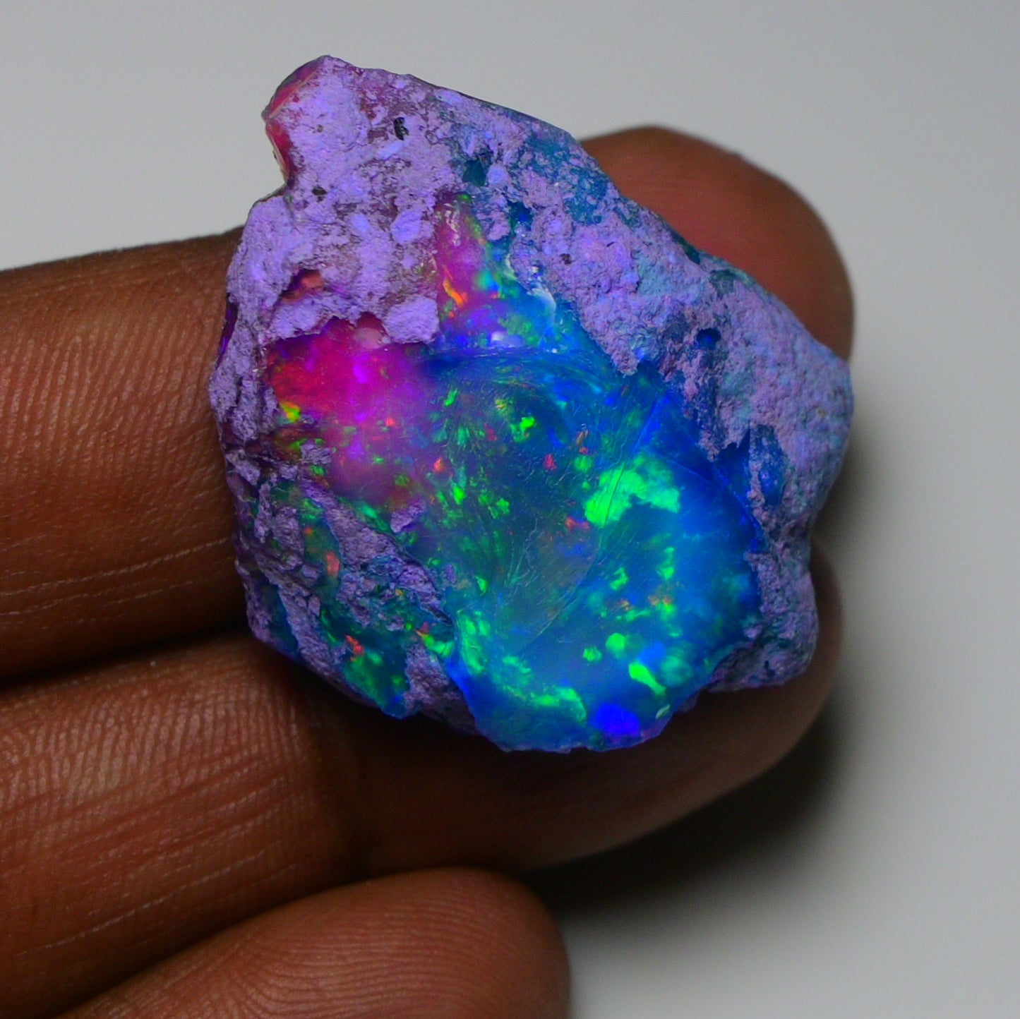 Very Rare Bi-Color Opal Rough 46.05 Cts Natural Ethiopian Opal Raw Jewelry Grade