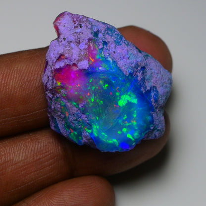 Very Rare Bi-Color Opal Rough 46.05 Cts Natural Ethiopian Opal Raw Jewelry Grade