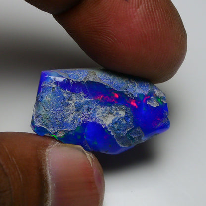 Rare Blue Opal 22.95 Carats | Natural Blue Ethiopian Opal Rough - Ready for Cutting & Jewelry!