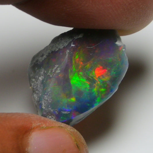 Black Opal 8.00 Carats | Natural Black Ethiopian Opal Rough - Ready for Cutting & Jewelry!