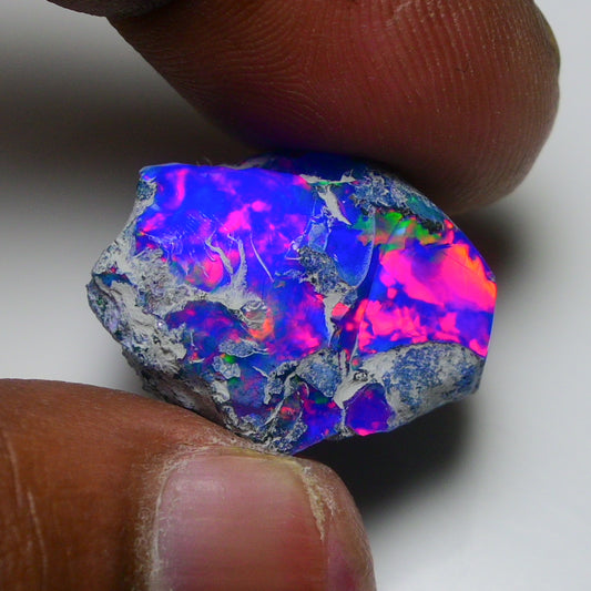 Rare Blue Opal 21.70 Carats | Natural Blue Ethiopian Opal Rough - Ready for Cutting & Jewelry!
