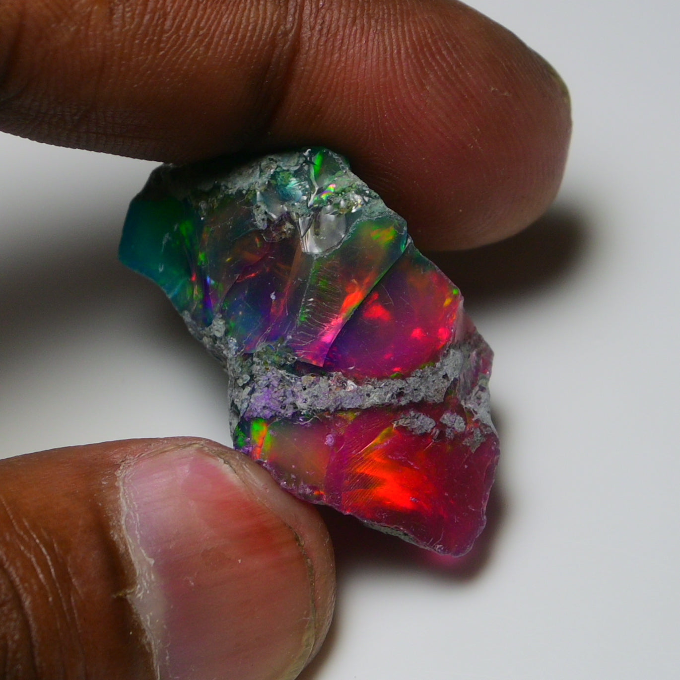 Very Rare Bi-Color Opal Rough 46.35 Cts Natural Ethiopian Opal Raw Jewelry Grade