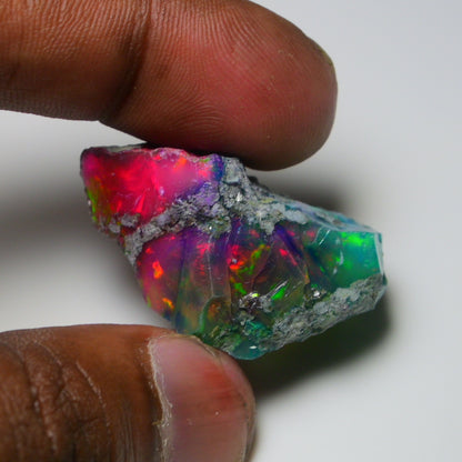 Very Rare Bi-Color Opal Rough 46.35 Cts Natural Ethiopian Opal Raw Jewelry Grade