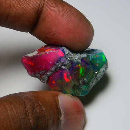 Very Rare Bi-Color Opal Rough 46.35 Cts Natural Ethiopian Opal Raw Jewelry Grade