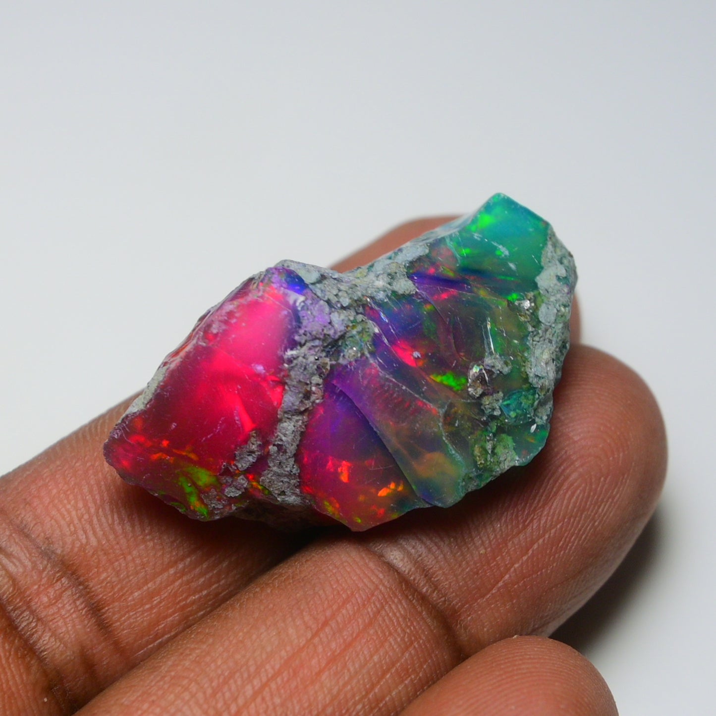 Very Rare Bi-Color Opal Rough 46.35 Cts Natural Ethiopian Opal Raw Jewelry Grade