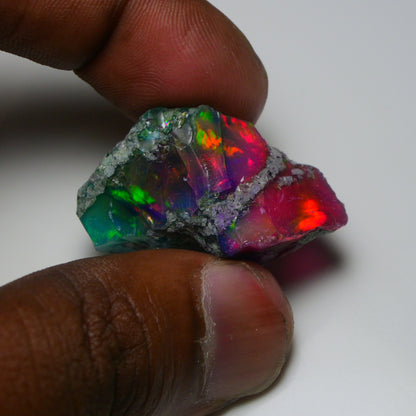 Very Rare Bi-Color Opal Rough 46.35 Cts Natural Ethiopian Opal Raw Jewelry Grade
